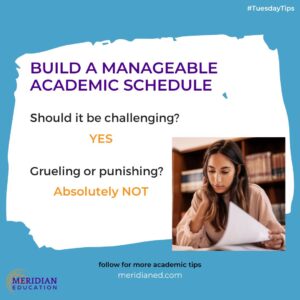Build a manageable academic schedule.